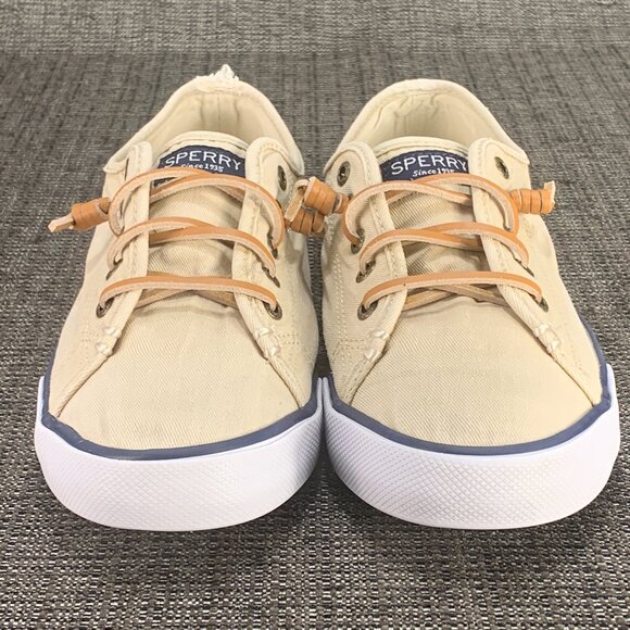 Sperry Pier View Sand Sneaker - Women's Size 8 - shoes canvas tan beige STS81816 - Picture 4 of 13